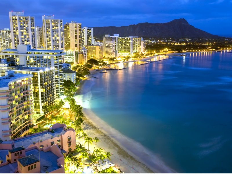 Hawaij_Waikiki beach in Honolulu, Hawaii_800x600