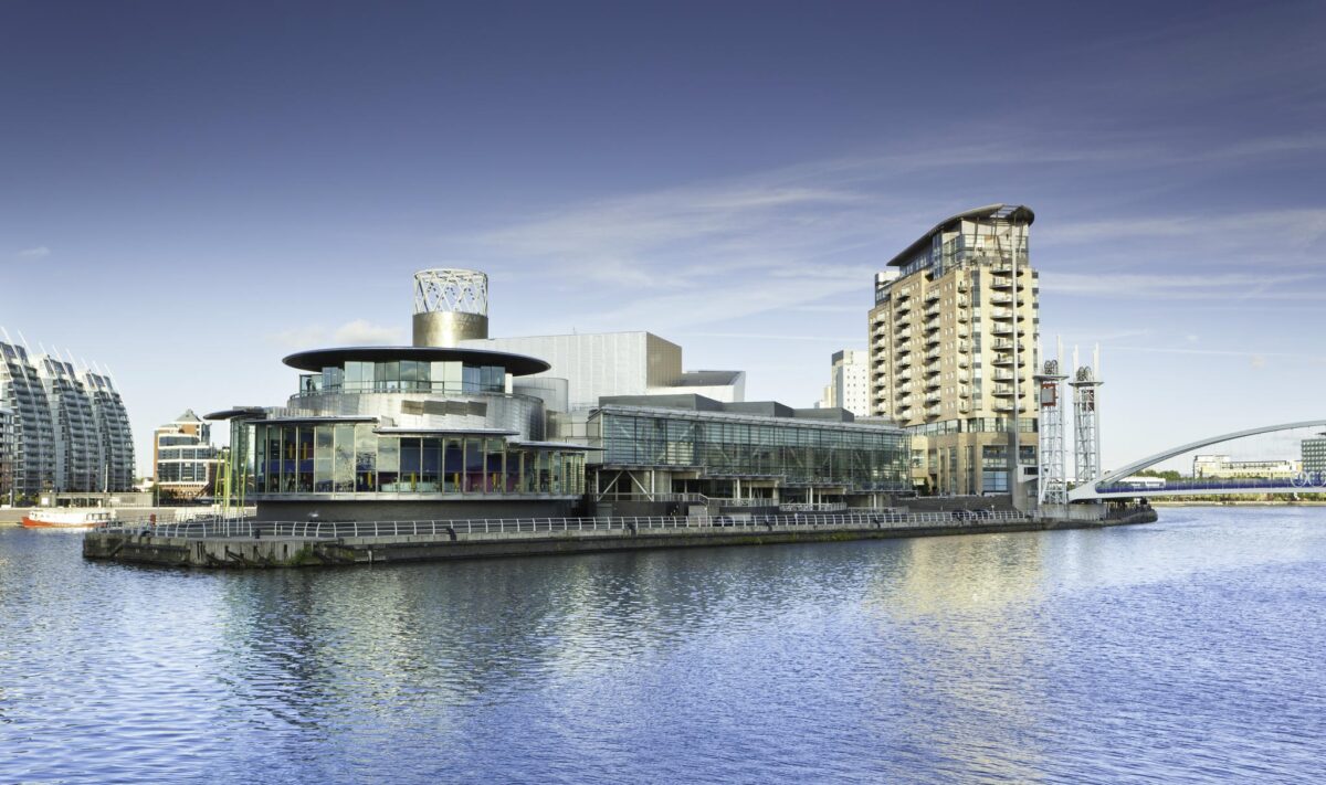 Englanti Salford Quays Manchester meri