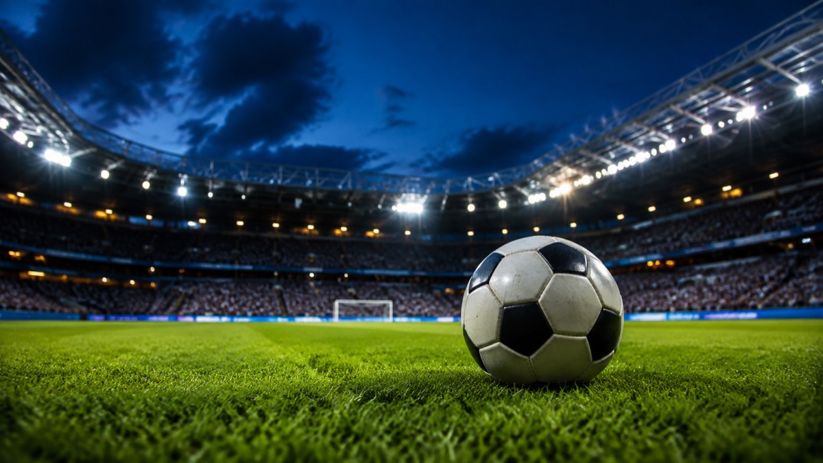 Jalkapallo stadionin nurmella